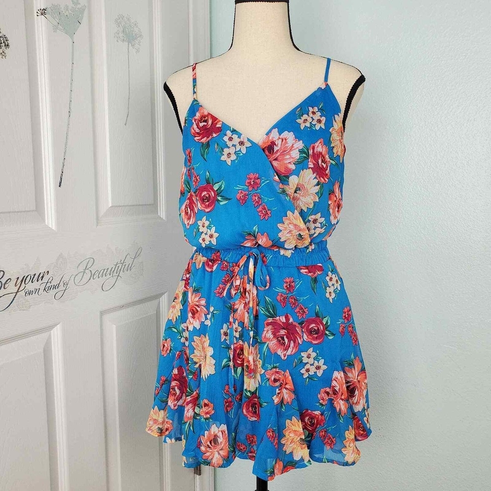 Miami Blue Floral Jumpsuit